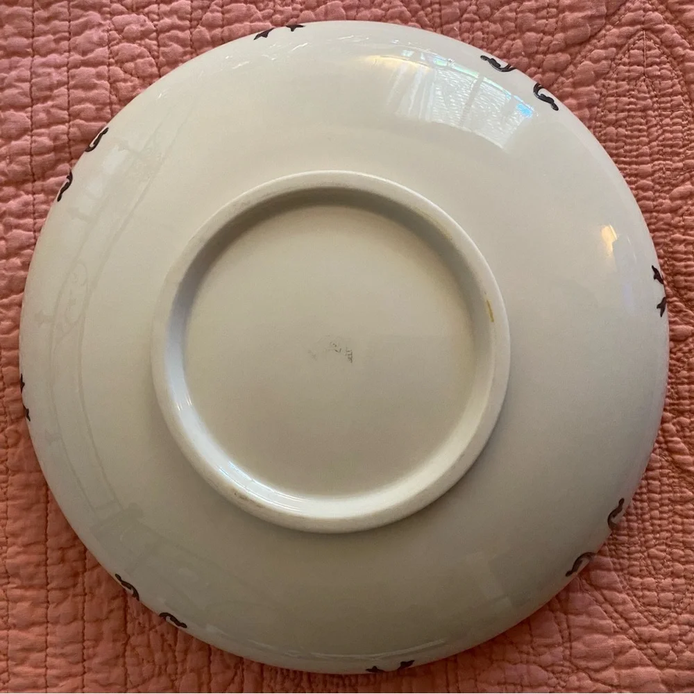 Rare antique Lenox Belleek Laurel Wreath silver  Inlay bowl. Circa 1910